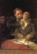 Francisco Goya Self-Portrait with Dr Arrieta oil painting on canvas